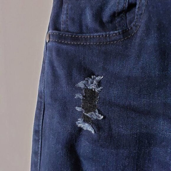 Cabi‎ Curvy Dusk Destructed Skinny Jeans Dark Wash Distressed Denim Jeans sz 2 - Picture 6 of 12